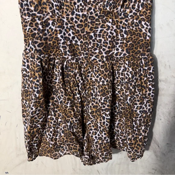 American Eagle AE V-Neck Romper Leopard Print Size Medium - Picture 12 of 13